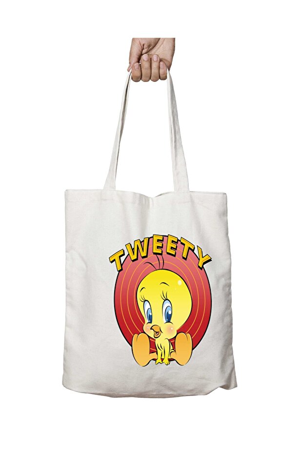 Tweety Two Sides Permanent Washable School Beach Shoulder Cloth Bag