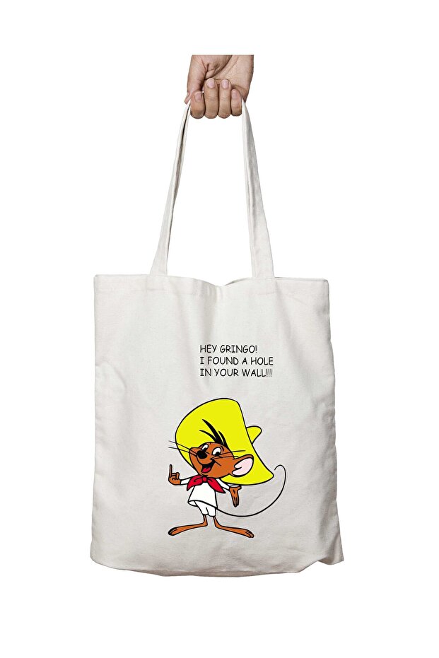 Speedy Gonzales Fast Gonzales Two Sides Washable School Beach Shoulder Tote Bag