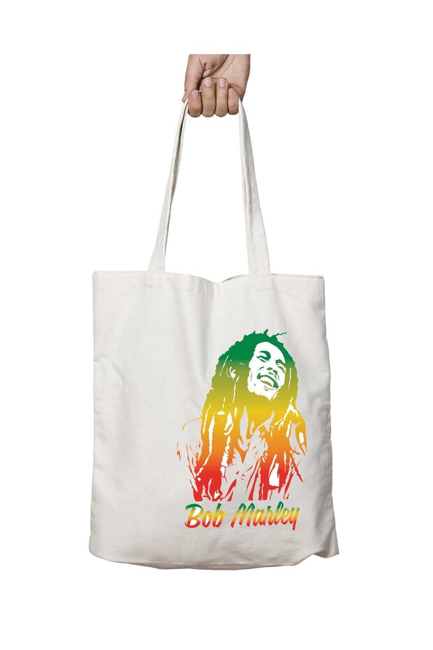 Bob Marley Two Sides Permanent Washable School Beach Shoulder Cloth Bag