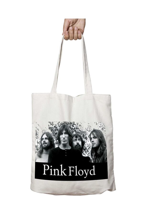 Pink Floyd Black Two Sides Permanent Washable School Beach Shoulder Cloth Bag