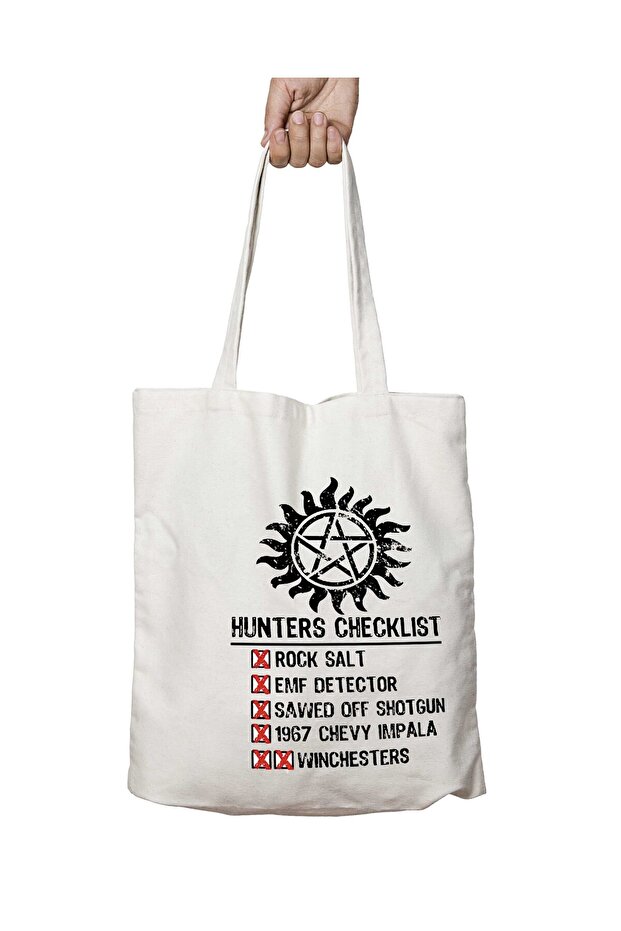 Supernatural the Family Two Sides Washable School Beach Shoulder Tote Bag