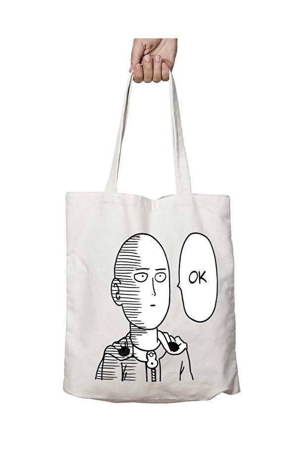 One Punch Man Arrow Two Sides Permanent Washable School Beach Shoulder Tote Bag
