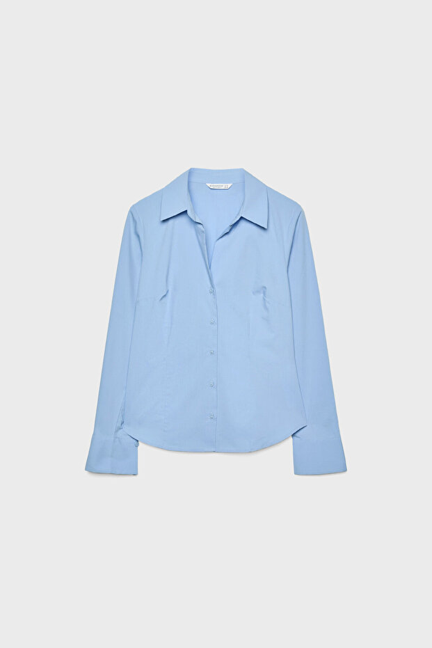 Vücuda oturan basic gömlek - 5