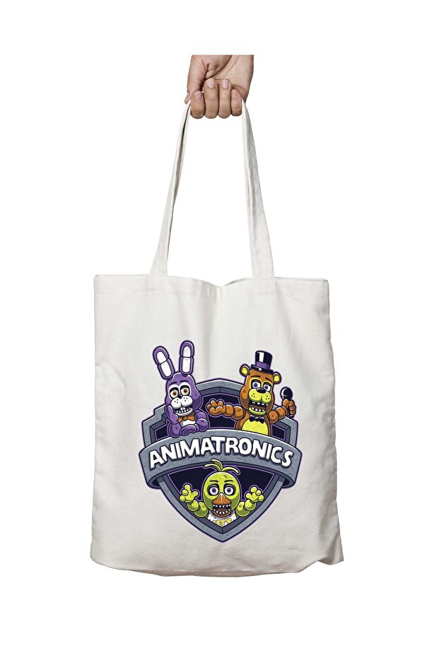 Animatronik Manyaklar Two Sides Washable School Beach Shoulder Tote Bag
