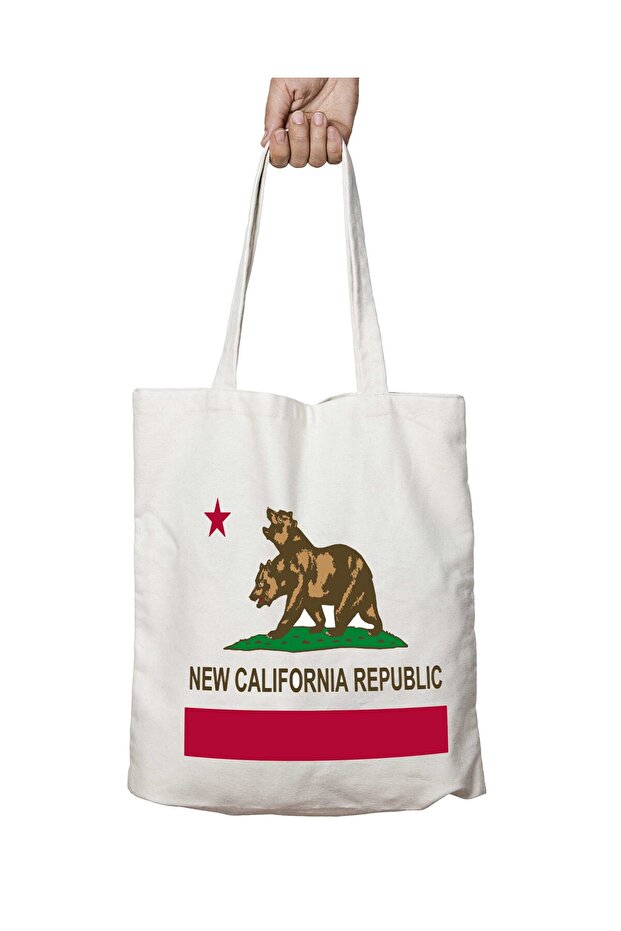 Fallout New California Republic Two Sides Permanent Washable School Beach Shoulder Tote Bag