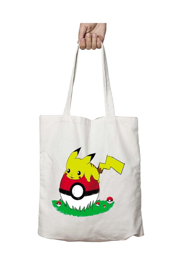 Pokemon Pikachu on Holiday Two-Sided Permanent Washable School Beach Shoulder Tote Bag