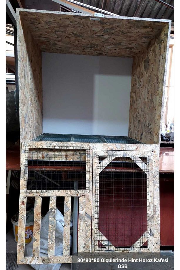 Hint Horozu Kafesi - Horoz Kafesi - Horoz Yetiştirme Kafesi 80x80x80 - 1