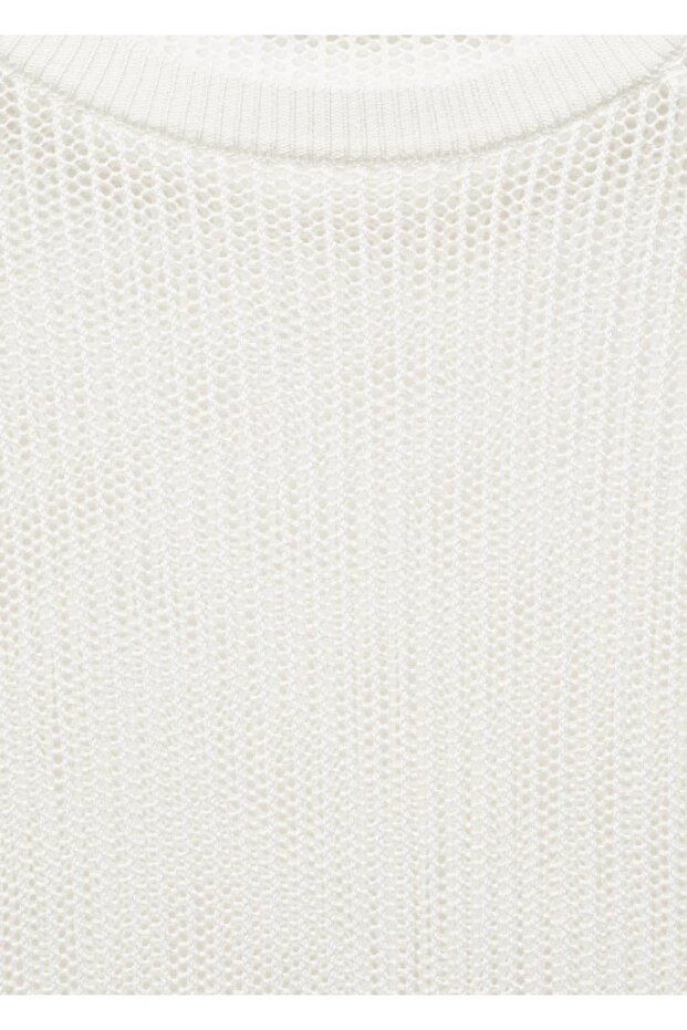 Yarı şeffaf triko kazak - 5