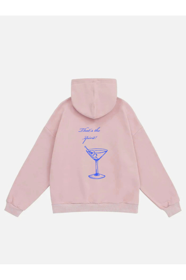 Women's That's the Sprit Printed Hooded Fleece Oversize Sweatshirt