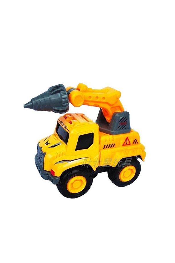 Kutulu 6'lı Metal İş Makineleri 0783-365, Birleşip Robot Olan 5'li Araba Seti - 3