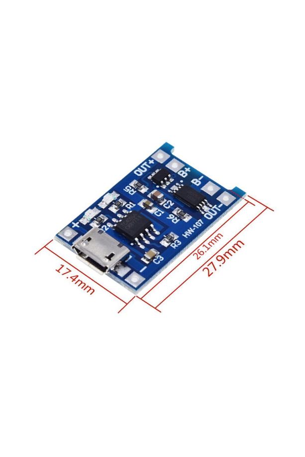 5 Adet Micro Usb Tp4056 Bms 5v 1a Korumalı Lityum Pil Şarj Devresi Powerbank - 4
