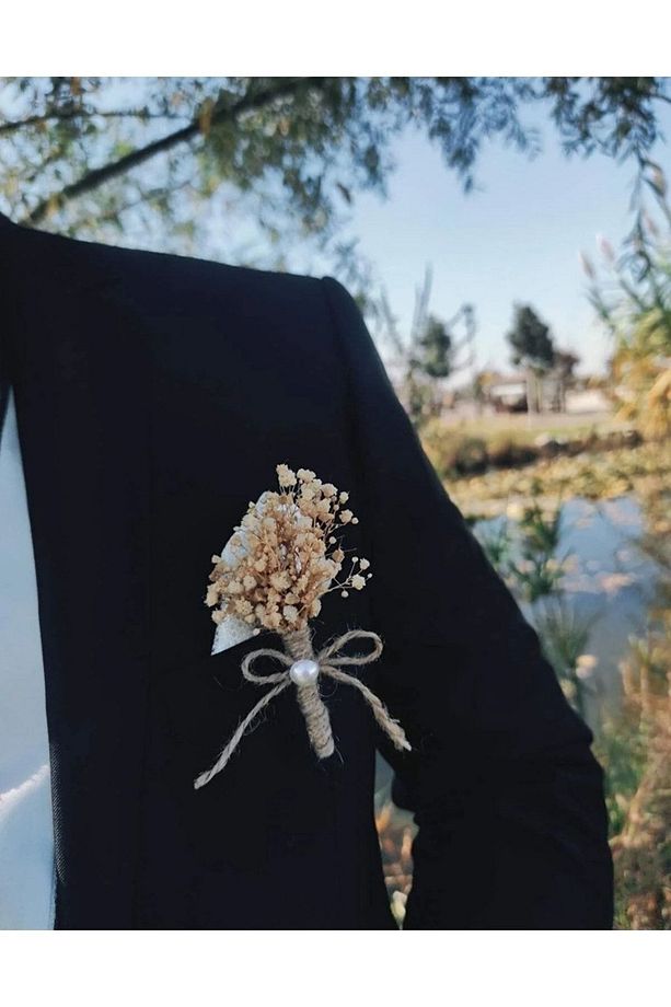 Damat Yaka Çiçeği Iğnesi Sağdıç Yaka Çiçeği Iğnesi – Yaka Iğnesi - 1