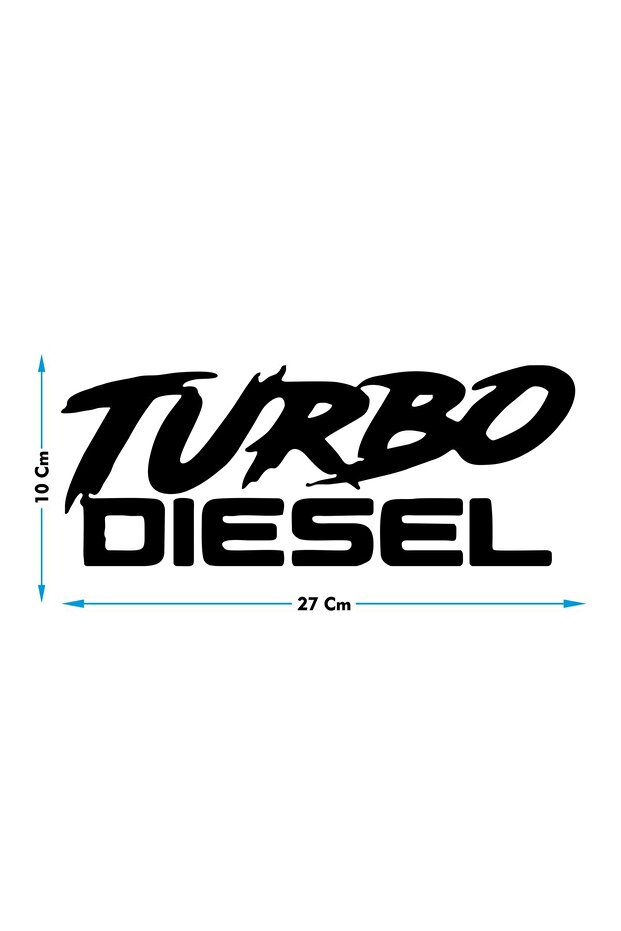 27X10 cm Turbo Auto Sticker - Special Design Glass Lettering