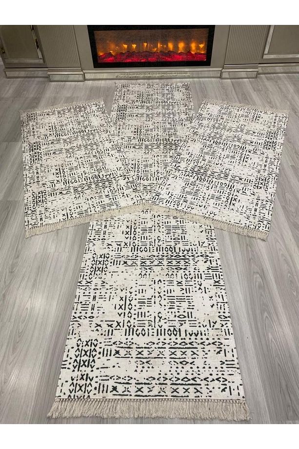 Yatak Odası Halısı Seti 3'lü Yatak Odası Halı Takımı 2 Adet 80x150 1 Adet 80x300cm Kaymaz Halı Seti - 1