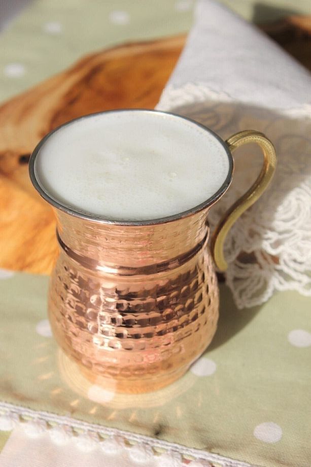 El Dövmesi Nostaljik Bakır Ayran Bardağı - 5