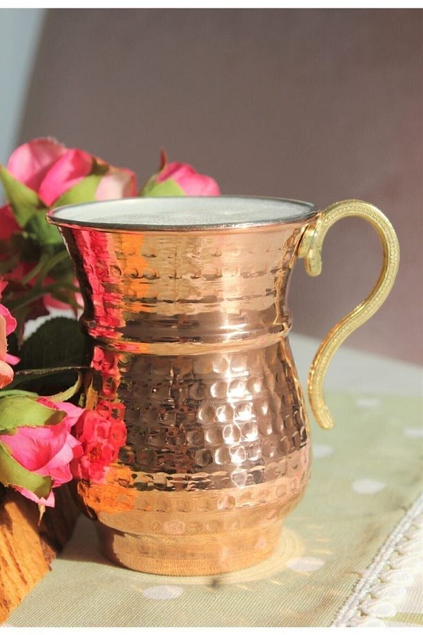 El Dövmesi Nostaljik Bakır Ayran Bardağı - 3