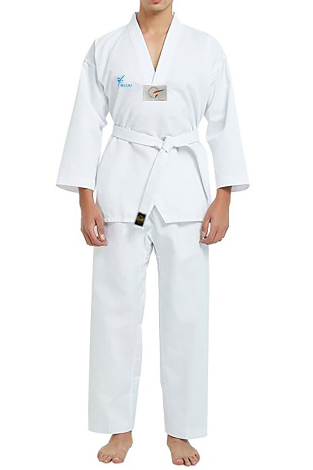 Beginner white collar taekwondo suit taekwondo suit dobok