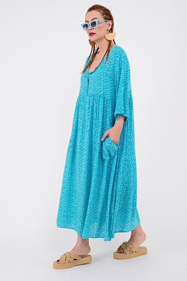 Bohemian Relaxed Cut Crispy Dress