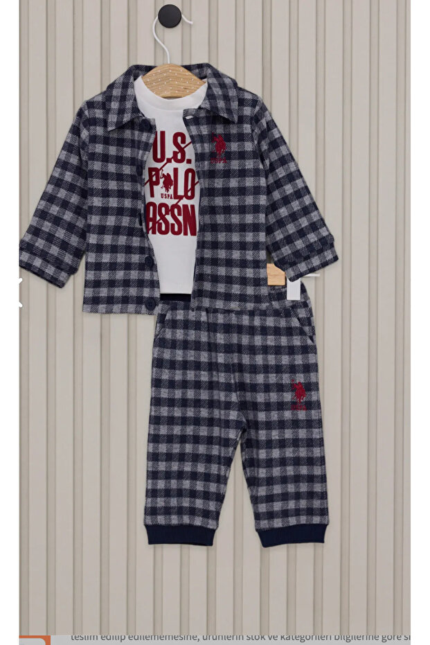 Baby Boy, Licensed, Uspa, Navy Blue, 3-Piece Set (2024-2025 Fall-Winter Collection)