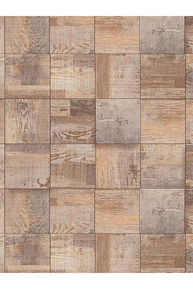 Kare Ahşap Desenli Isı Ve Ses Yalıtımlı Sağlıklı Tekstil Duvar Kağıdı - 3