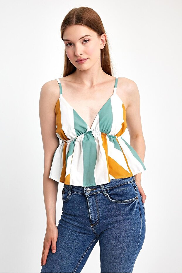 Striped Crop with Adjustable Strap - 2