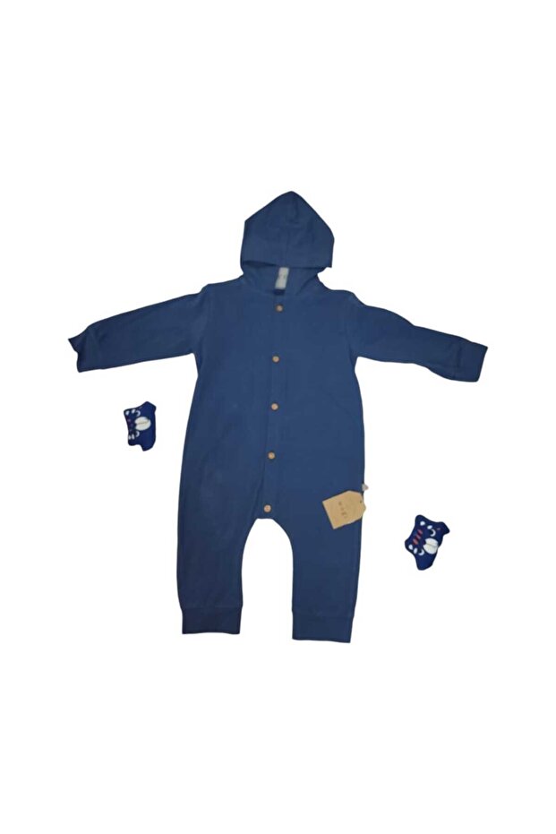 Basıc Bebek Kapşonlu Tulum - 1