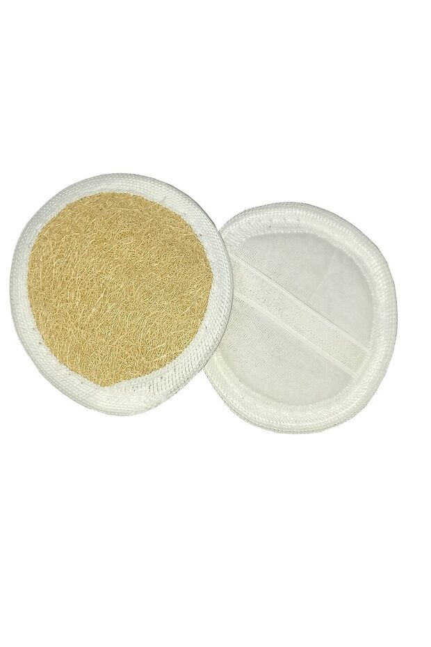 100% Handmade Natural Hatay Pumpkin Washcloth, Facial Washcloth with Peeling Effect Mini Pouch (1 Piece)