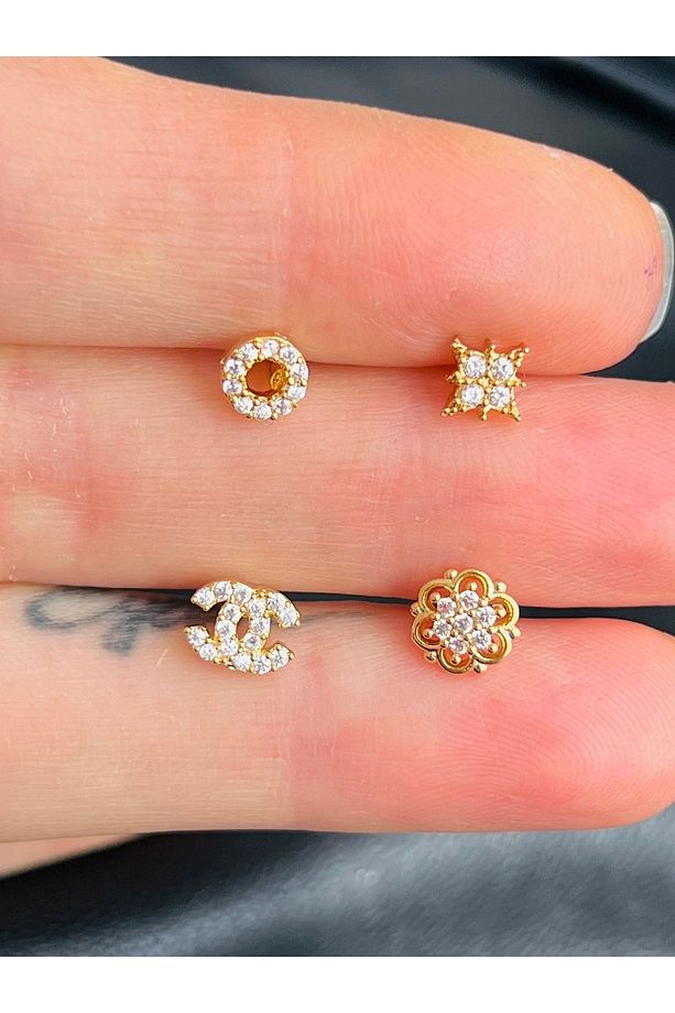 Çelik Kıkırdak Helix Tragus Piercing (4adet) - 2