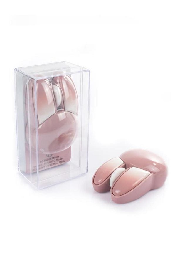 Sevimli Tavşan 3D Pembe Mouse Bluetooth + 2.4G Dual Mode - 3