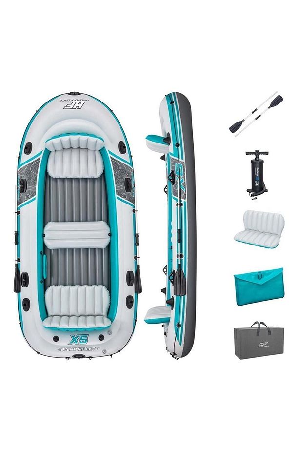 65159 Hydro-force Advanture Elite 5 Kişilik Raft Set Şişme Bot 364*166cm Full - 2