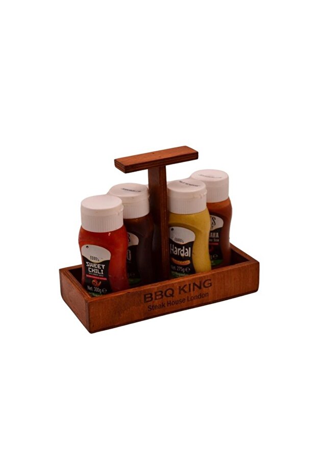 24x11cm Width Sauce Presentation and Carrier Menage Set - 4