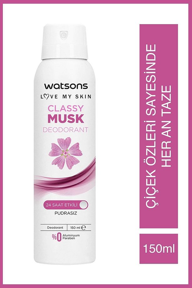 Classy Musk 24 Saat Etkili Pudrasız Deodorant Sprey 150 Ml X2 Adet - 2