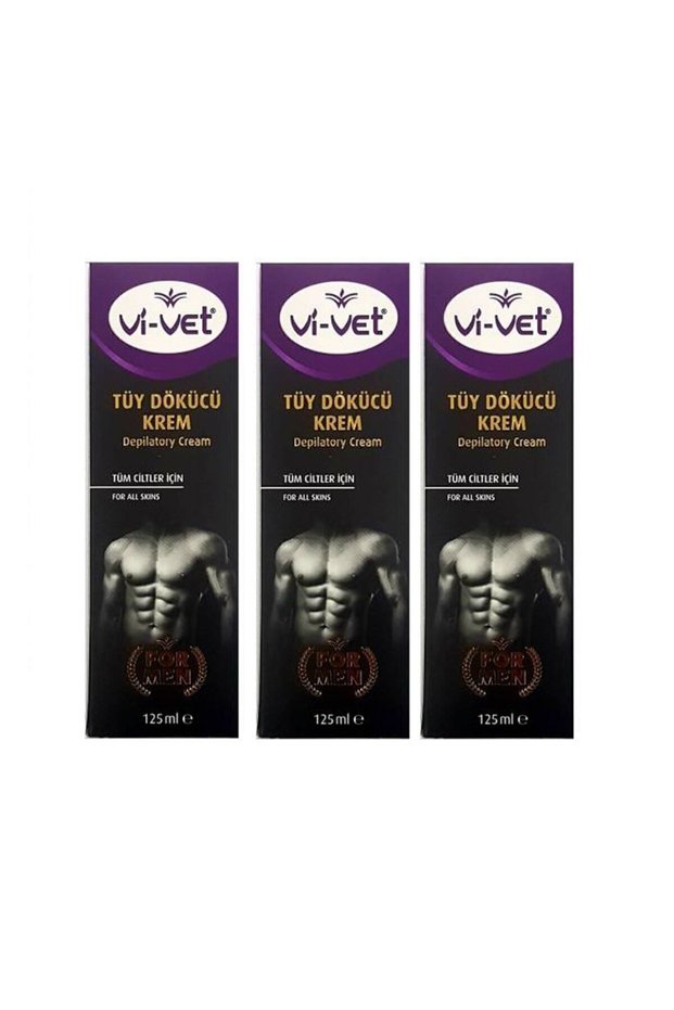 Vivet For Men Male Hair Removal Cream 125 ml x 3 Pieces