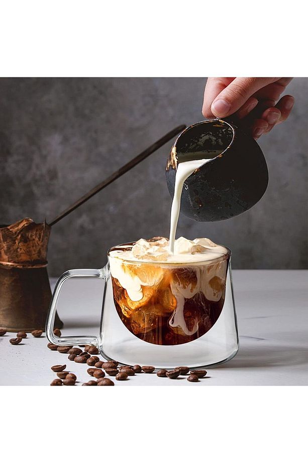Goya 1 Adet Çift Yalıtımlı Sıcaklığı Koruma Özellikli Çift Cidarlı Kahve Espresso Bardak Kupa 1 - 1