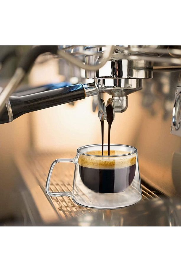 Goya 1 Adet Çift Yalıtımlı Sıcaklığı Koruma Özellikli Çift Cidarlı Kahve Espresso Bardak Kupa 1 - 2
