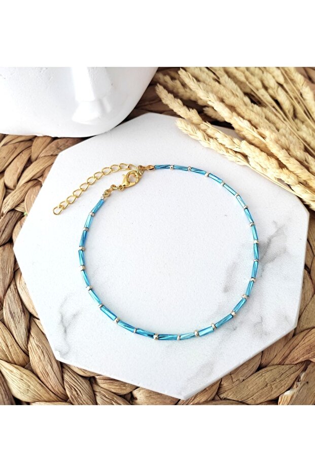 Kadın Mavi Çubuk Halhal - 1