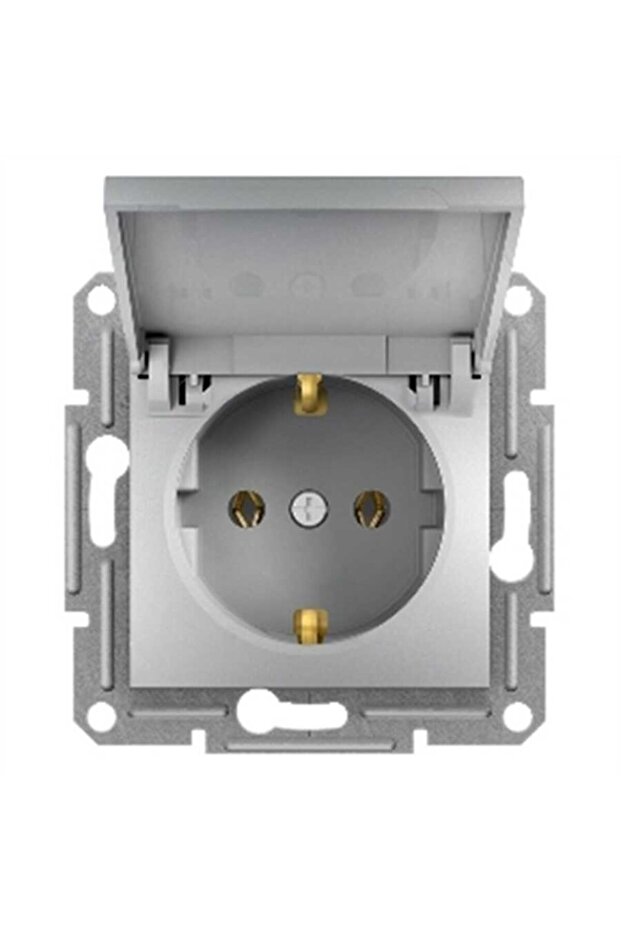 Schneider Asfora Aluminum Grounded Coverless Socket Frameless - Eph3100161