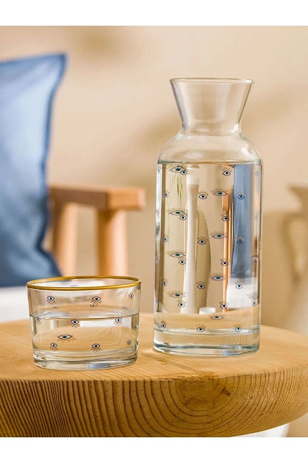 Bardak Kapaklı Cam Sürahi 700 Ml - 1