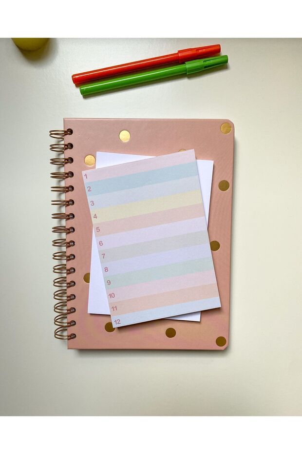 Rengarenk Planlayıcı/to Do List/defter/notepad/memopad A6 - 5
