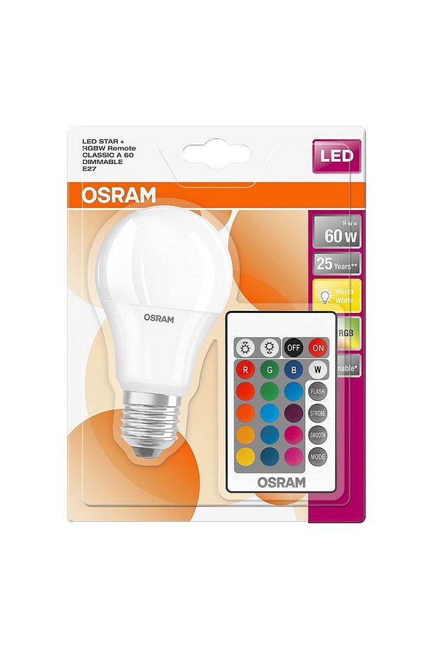 Ledvance Led Base Rgbw Remote Clas.a60 Dım 9w/827 E27 - 1