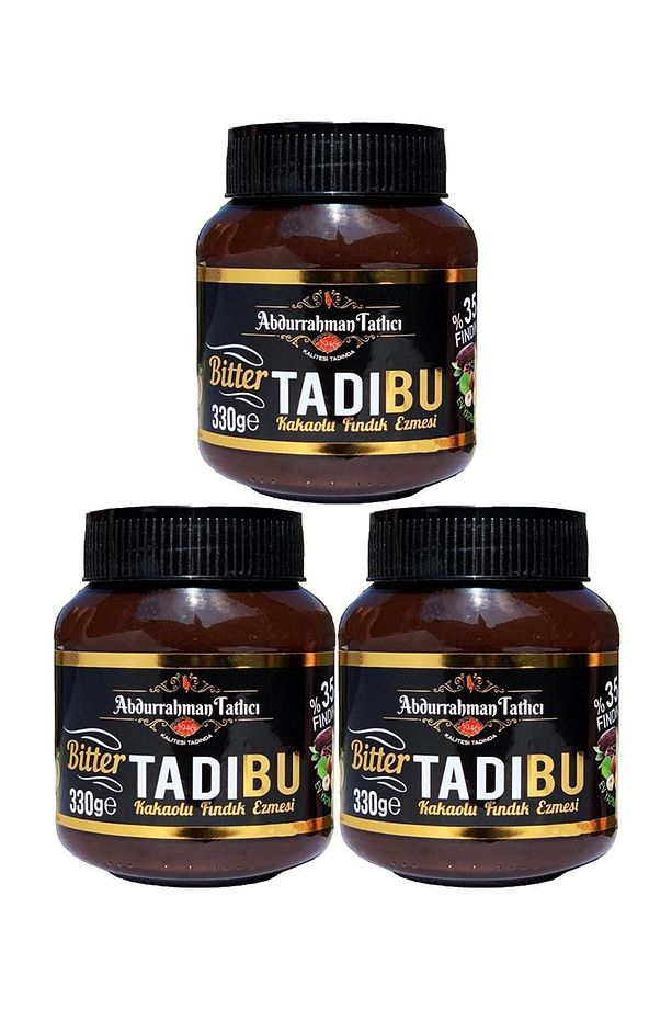 Tadıbu Bitter Kakaolu Fındık Ezmesi 330 Gr X 3 Adet - 1