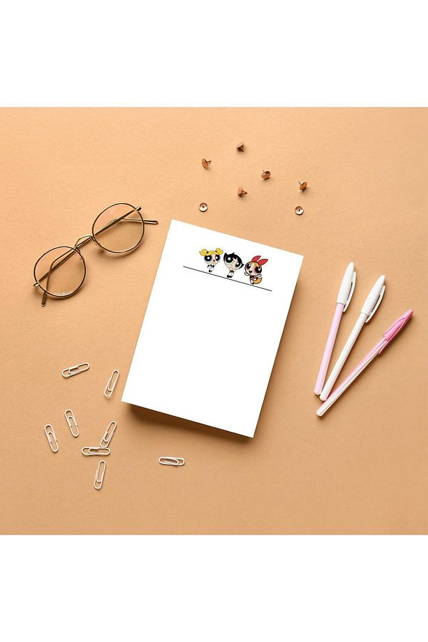 Powerpuff Girls Desenli Planlayıcı/to Do List Defter Memopad Notepad A6 - 3