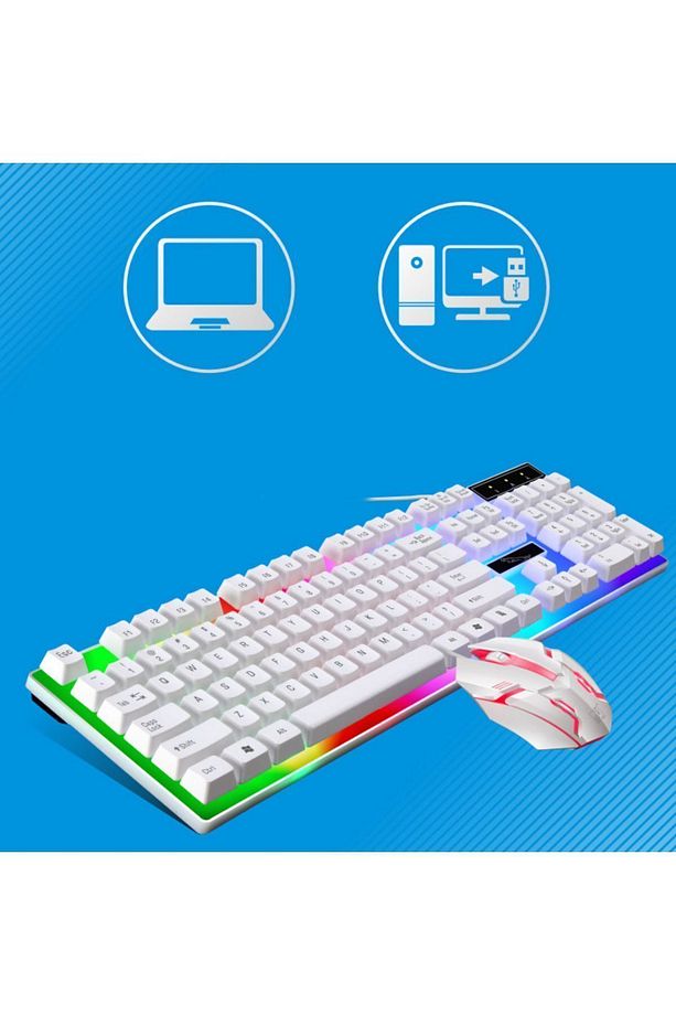 Rgb ışıklı Hassas gaming klavye ve mouse seti gecikmesiz oyuncu klavye mouse seti - 3