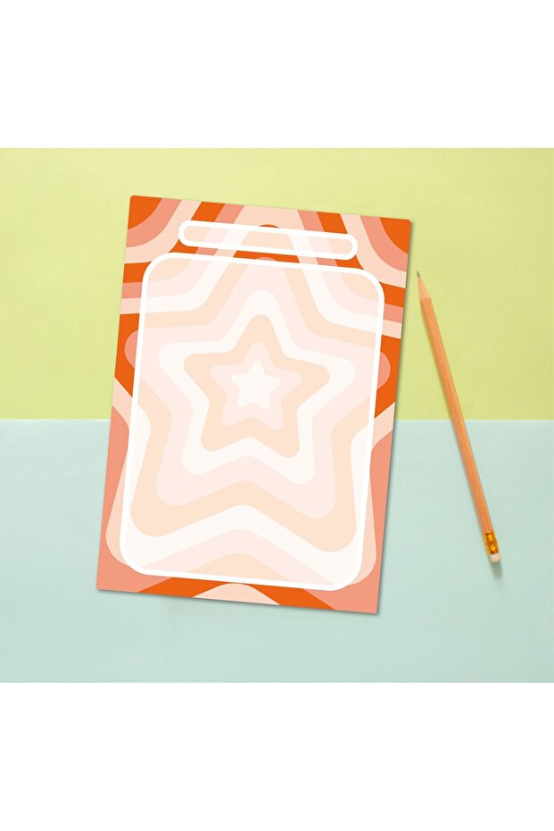 Red Star Pattern Notepad/A5 Memopad/Planner/To Do List/Notebook - 3