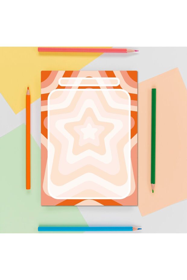 Red Star Pattern Notepad/A5 Memopad/Planner/To Do List/Notebook - 5