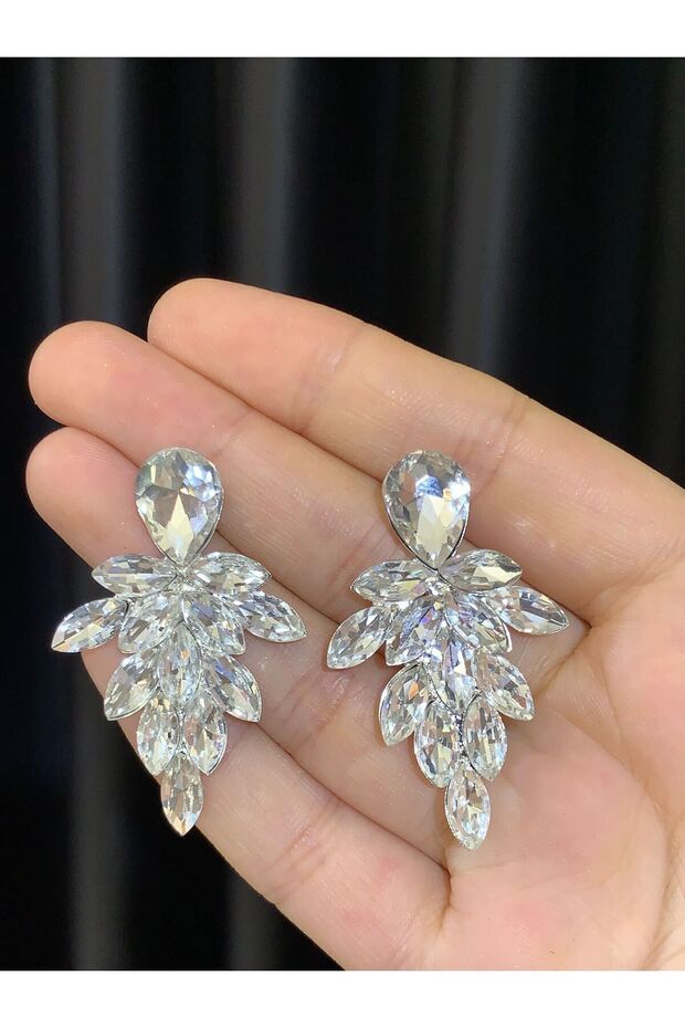 Rhinestone Bridal Wedding Henna Engagement Wedding Ball Earrings