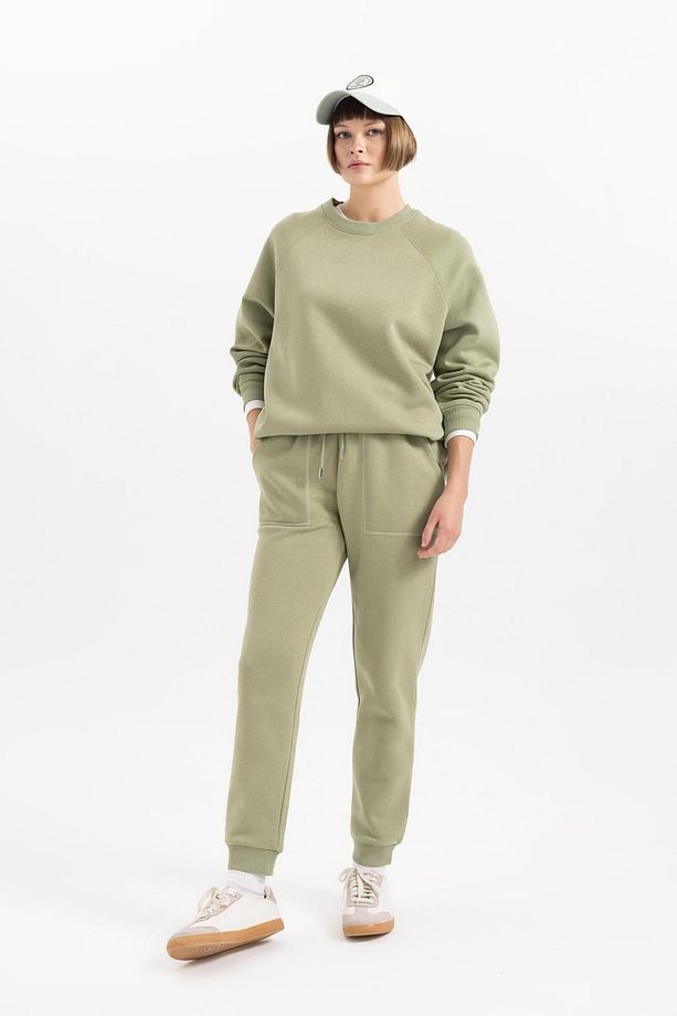 Regular Fit Jogger Eşofman Altı Basic Düz Beli Lastikli Bağcıklı Cepli V2699az23wn - 4