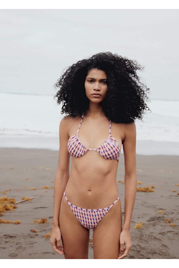 Desenli bikini üstü - 7