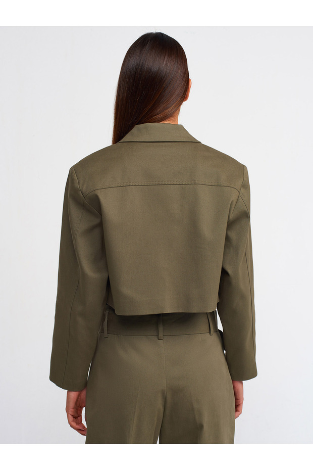 60720 سترة مبطنة-كاكي - 2