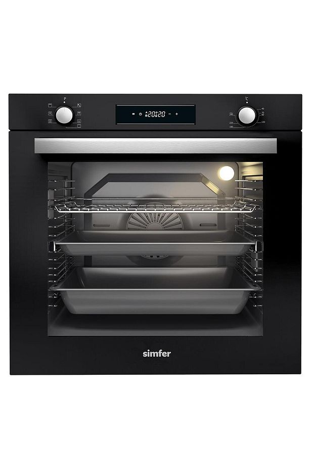 8 Fonksiyon 80 Lt Xxl Siyah Multi Turbo Dijital Ankastre Set ( 7381 Fırın 3653 Ocak 8611 Davl - 2